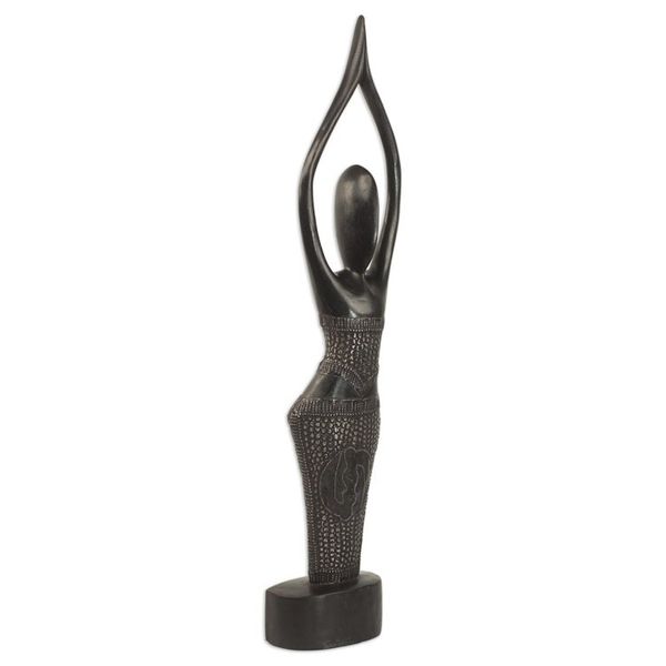 Alternate image for Fair Trade Wood Sculpture She Loves Life