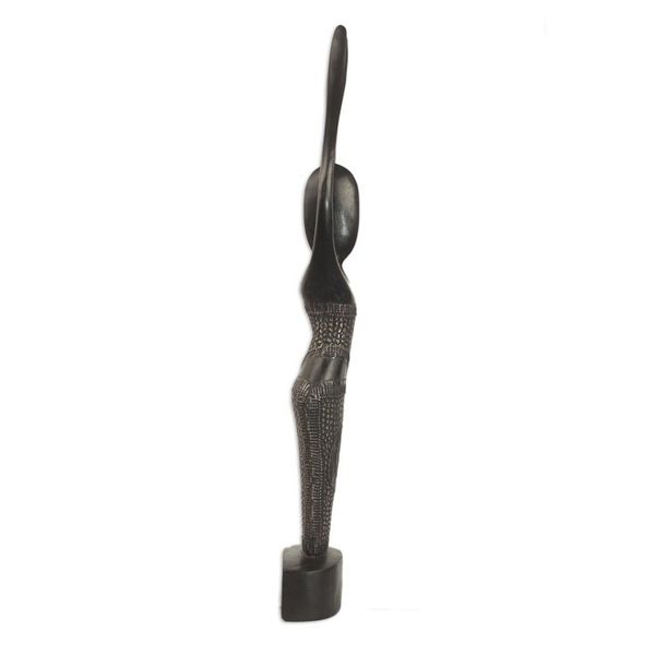 Alternate image for Fair Trade Wood Sculpture She Loves Life
