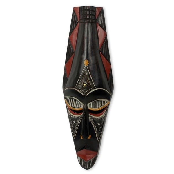 Alternate image for Fair Trade African Decorative Wood Mask from Ghana Adanaya