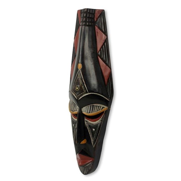 Alternate image for Fair Trade African Decorative Wood Mask from Ghana Adanaya