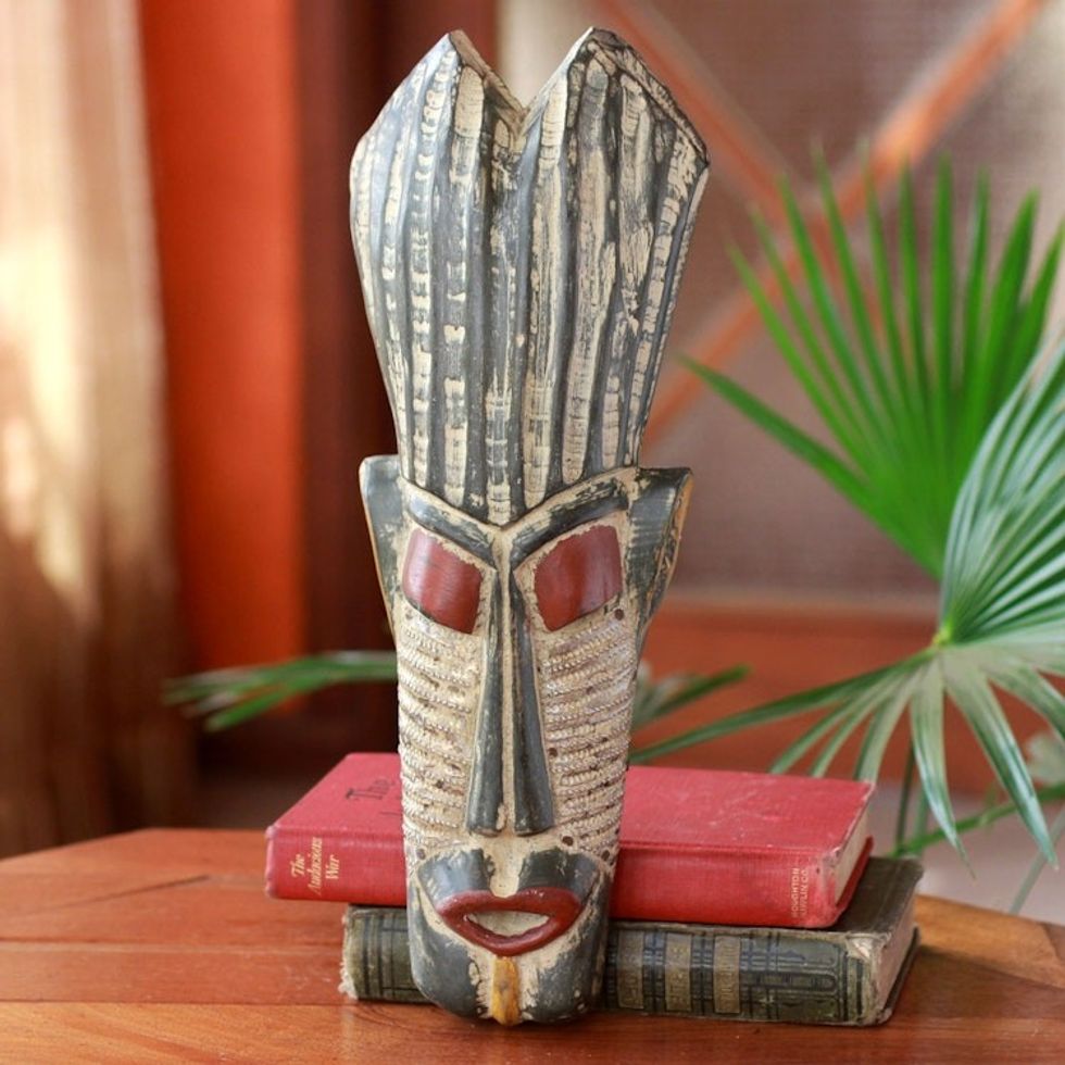 African Cameroonian Wood Mask 'Judicial Authority'