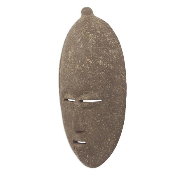 Alternate image for Hand Crafted Wood Mask Positive Thinker