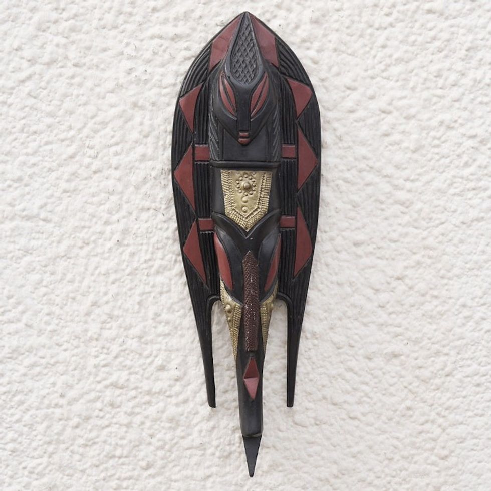 Akan wood mask 'African Fish'