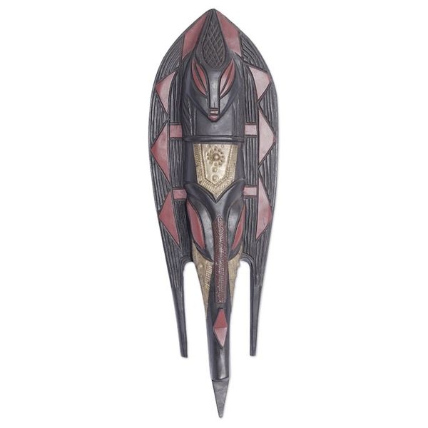 Alternate image for Akan wood mask African Fish