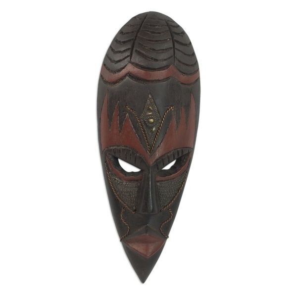 Alternate image for Handcrafted Wood Mask Beware