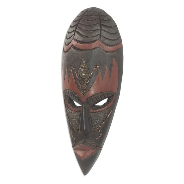 Alternate image for Handcrafted Wood Mask Beware