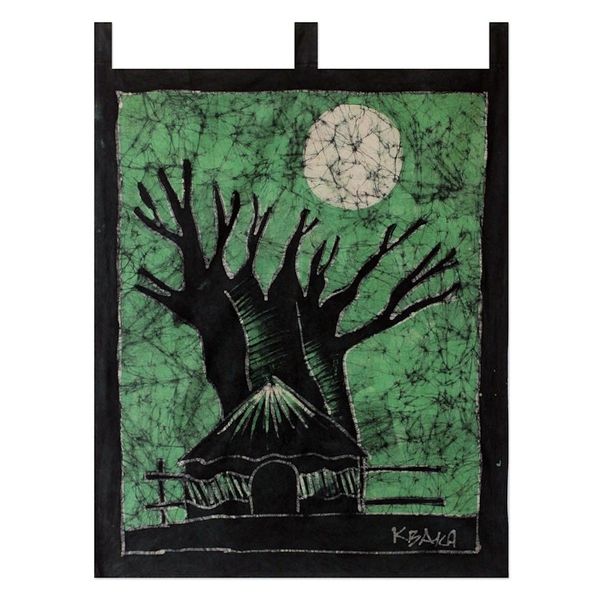 Alternate image for Batik wall hanging My Village Mamfe