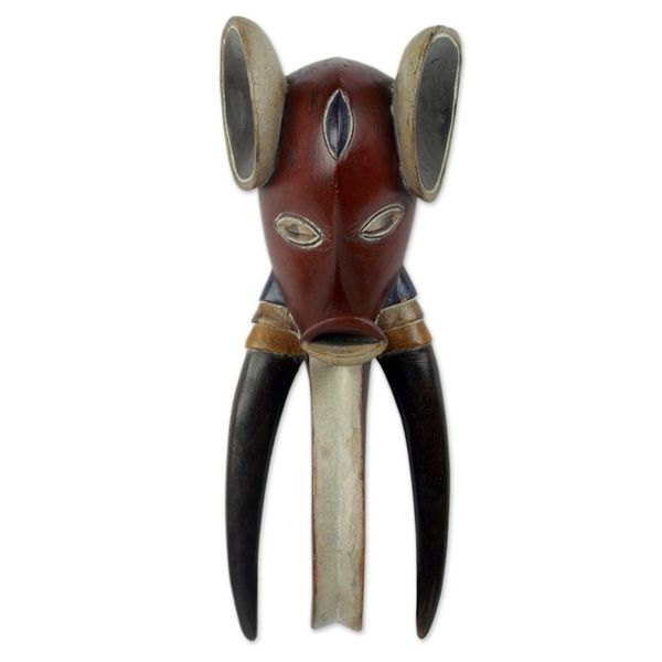 Alternate image for Original West African Decorative Wooden Elephant Mask Guro Elephant I