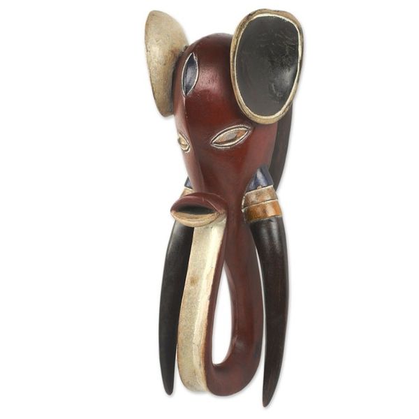 Alternate image for Original West African Decorative Wooden Elephant Mask Guro Elephant I