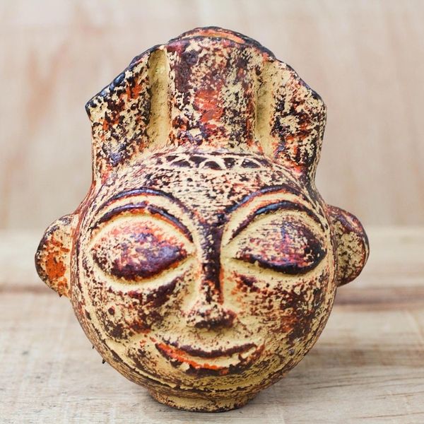 Alternate image for Earthenware Ceramic Vase Fiery Warrior