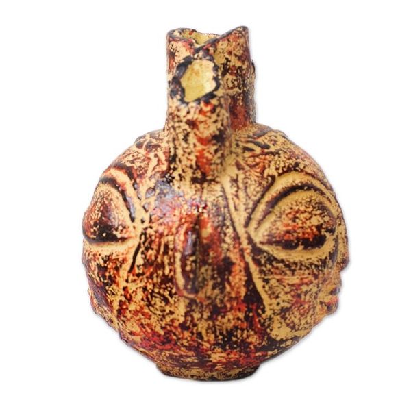 Alternate image for Earthenware Ceramic Vase Fiery Warrior