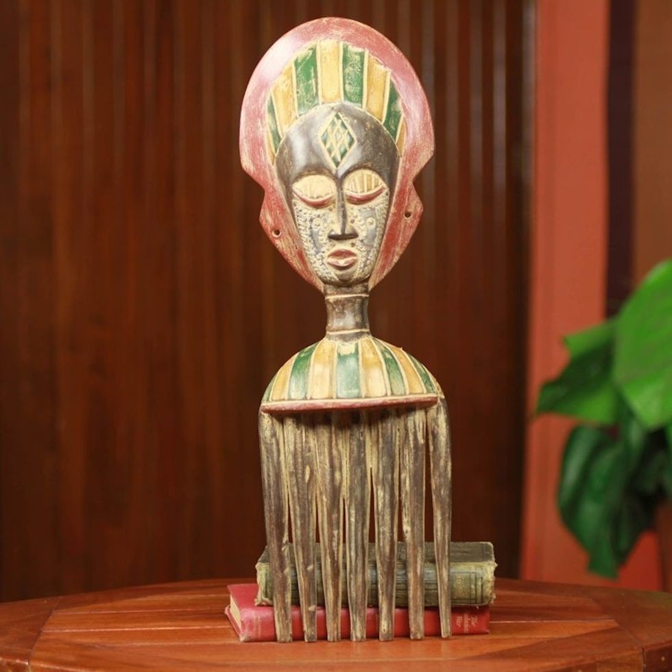 African Comb Mask 'Akan Comb'
