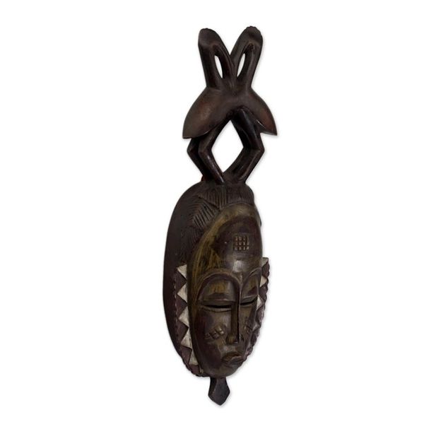 Alternate image for Handcrafted Ivory Coast Wood Mask Togetherness
