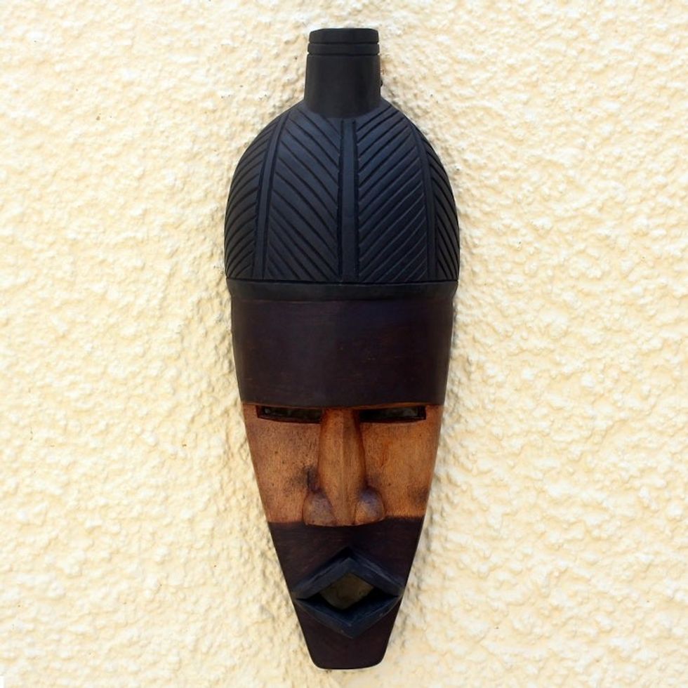 Hand Carved African Wood Mask 'First Fruit'