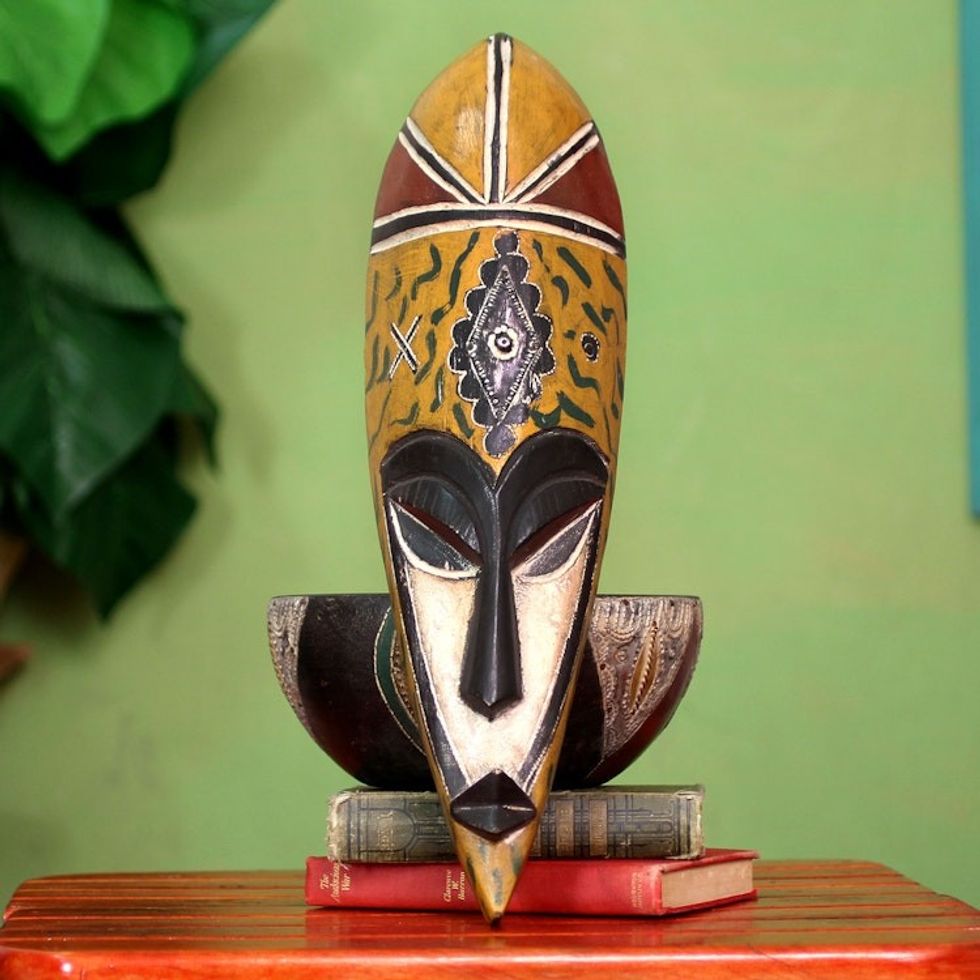 African wood mask 'Young Mother'