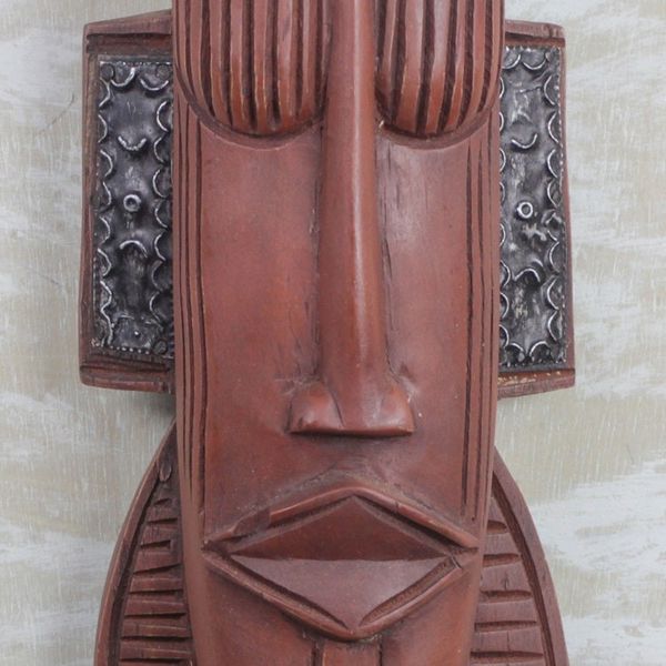 Alternate image for Ashanti Wood Mask Horned King