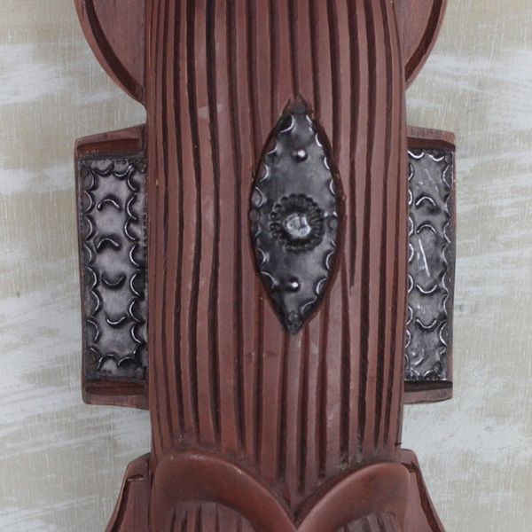 Alternate image for Ashanti Wood Mask Horned King