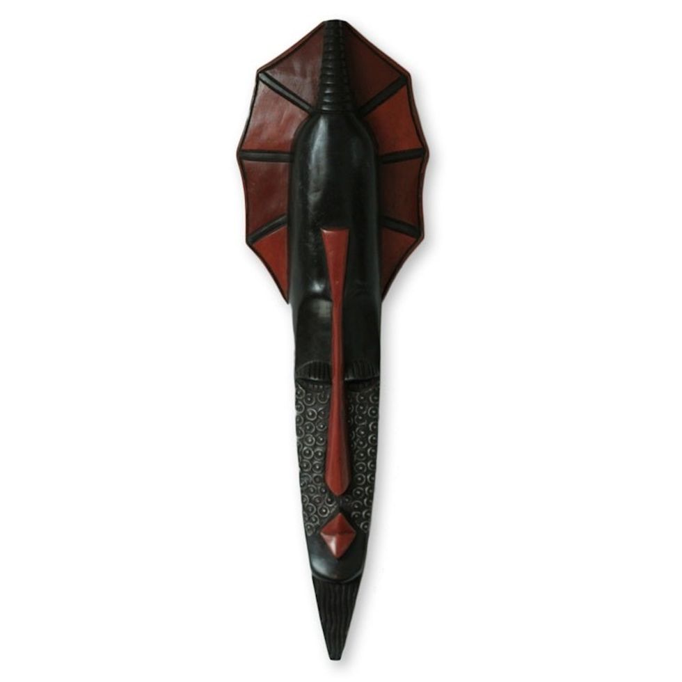 African Wood Mask 'King of the Insect World'
