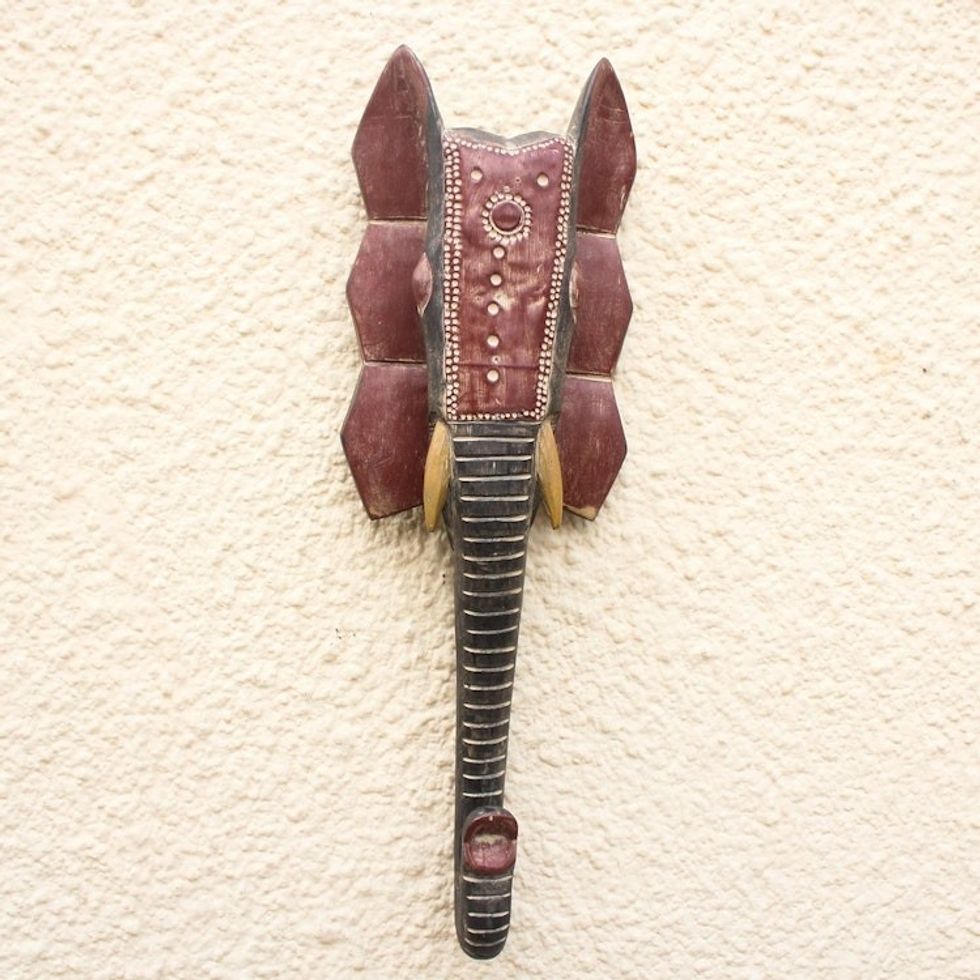 Wood Elephant Mask from West Africa 'Elephant's Effort'