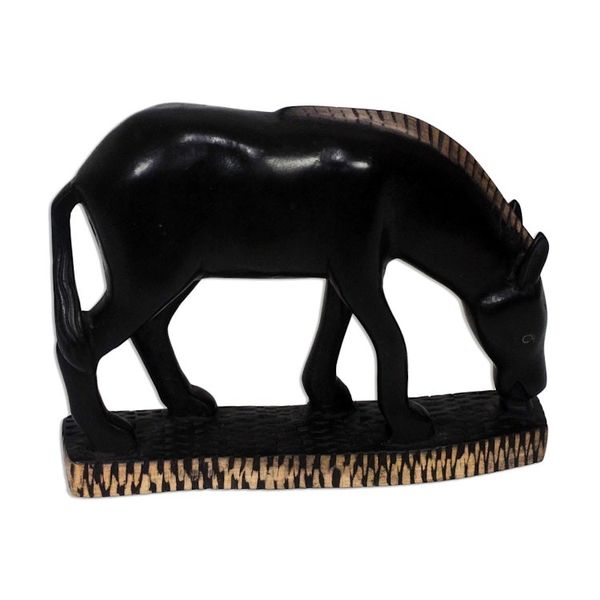 Alternate image for Wood sculpture African Horse