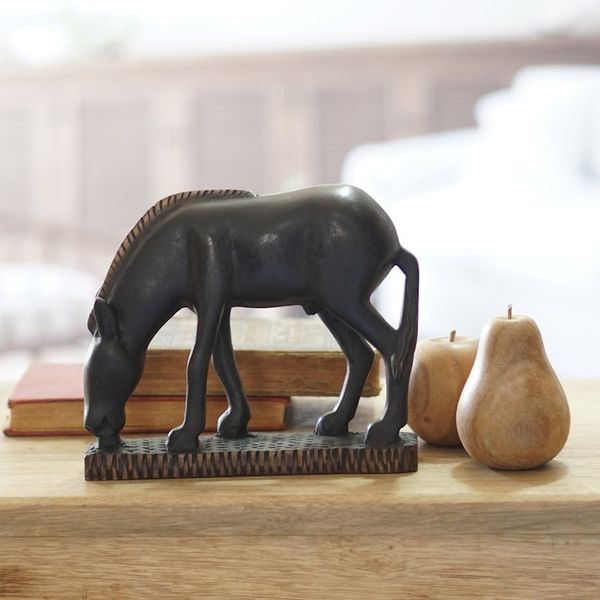 Alternate image for Wood sculpture African Horse