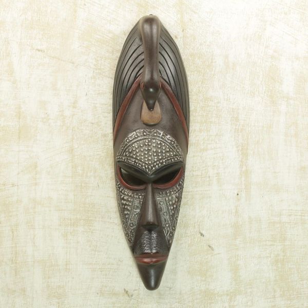 Alternate image for Handmade Wood Mask Good Advice