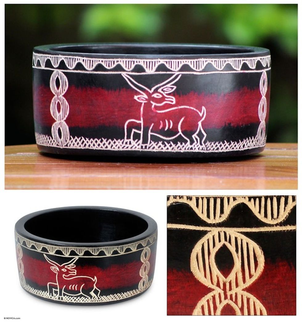 Wood centerpiece 'Obaaba'