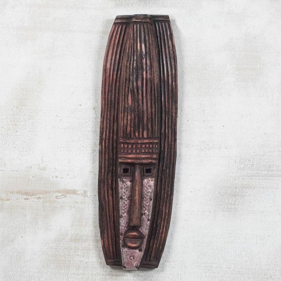 African wood mask 'Denkyira War Song'