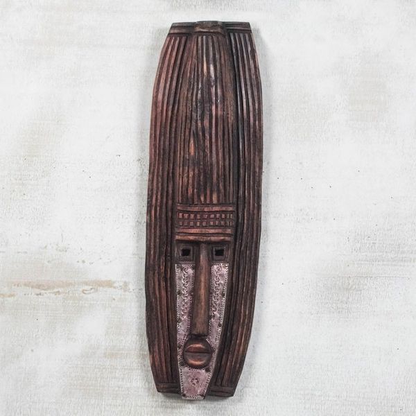 Alternate image for African wood mask Denkyira War Song