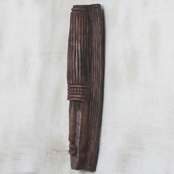 Alternate image for African wood mask Denkyira War Song