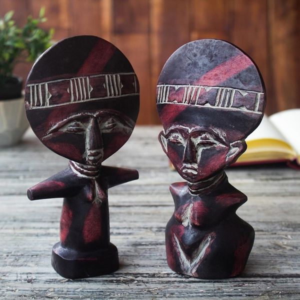Alternate image for Fertility Doll Wood Sculptures Pair Twins