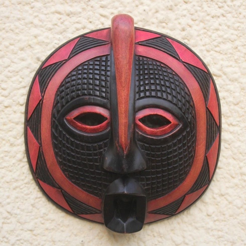 Akan wood mask 'Peace and Freedom'