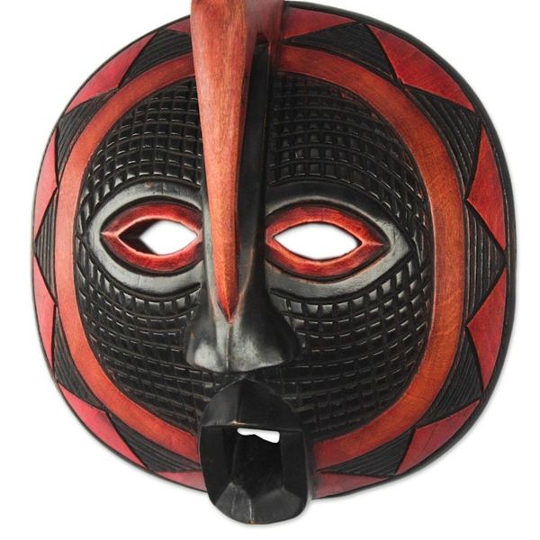 Alternate image for Akan wood mask Peace and Freedom