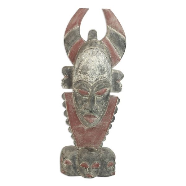 Alternate image for Unique African Wood Mask Horn