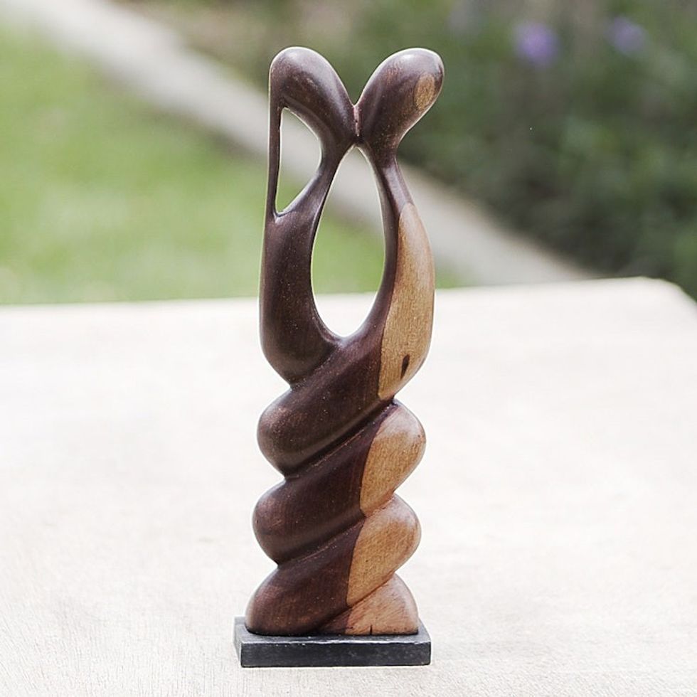 Ebony sculpture 'Lovers'