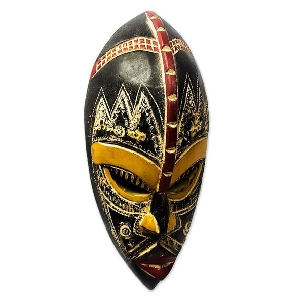 Alternate image for Handcrafted Nigerian Wood Mask My Beautiful Lover