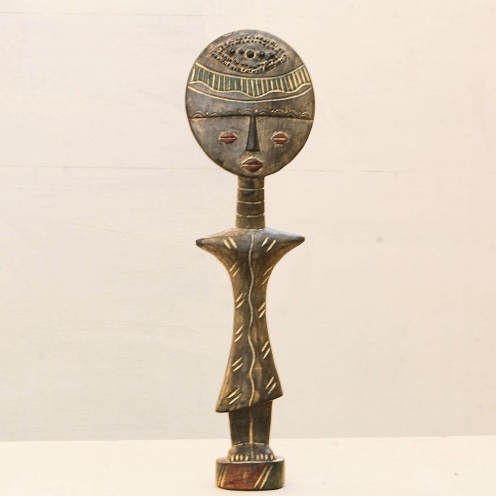 Fertility Doll Sculpture Hand Carved in Africa 'A Special Woman'