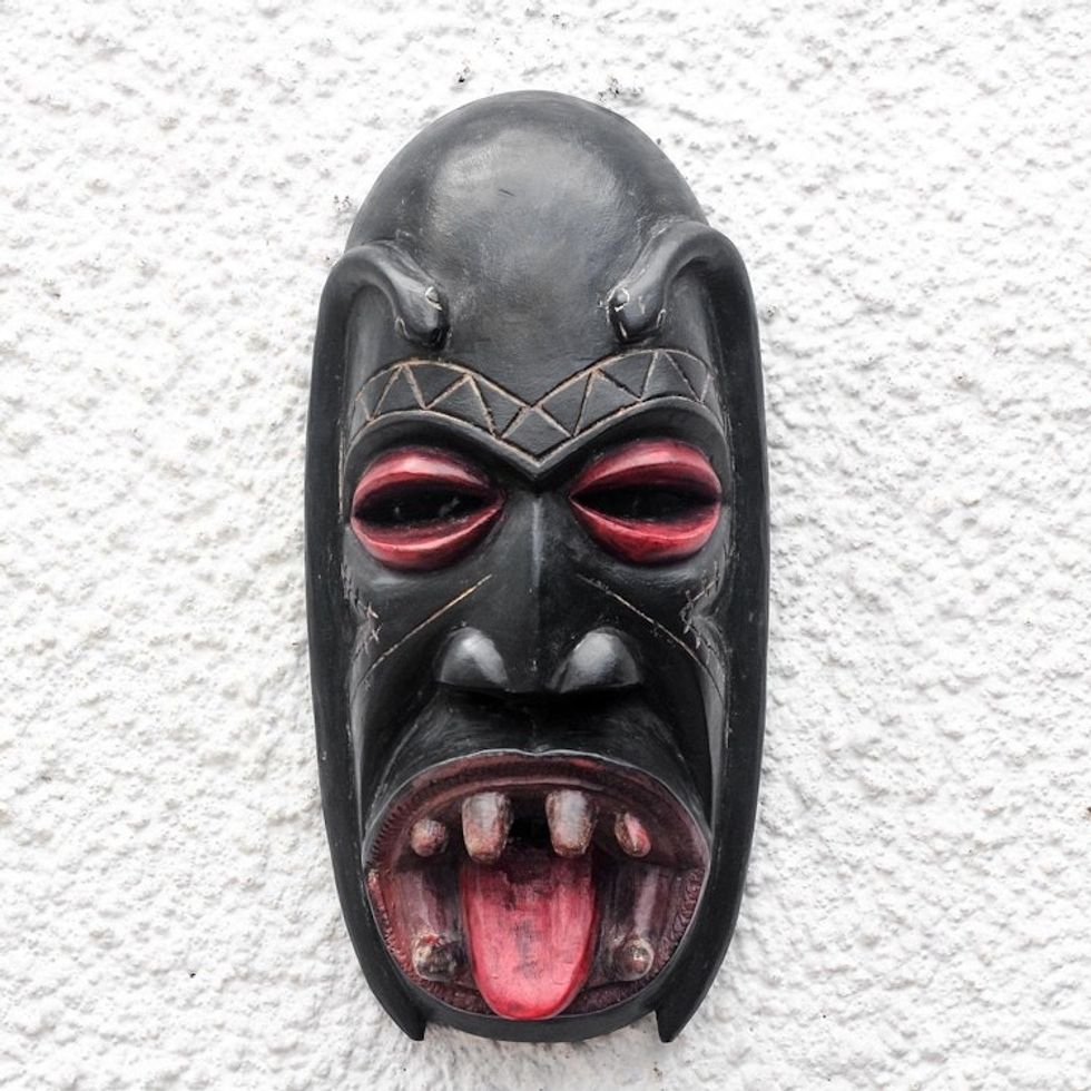 Handcrafted African Festival Wood Mask 'Danyi'