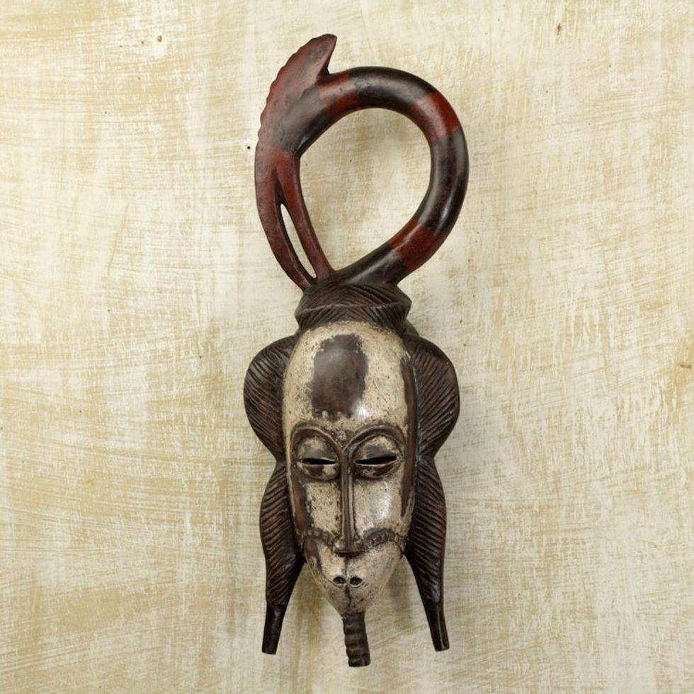 Fair Trade Ivoirian Wood Mask 'Protection and Blessings'