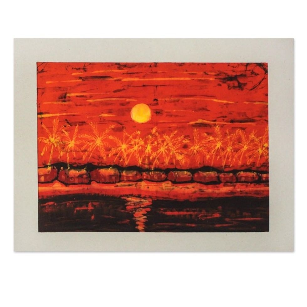 Batik art 'Evening Glow'
