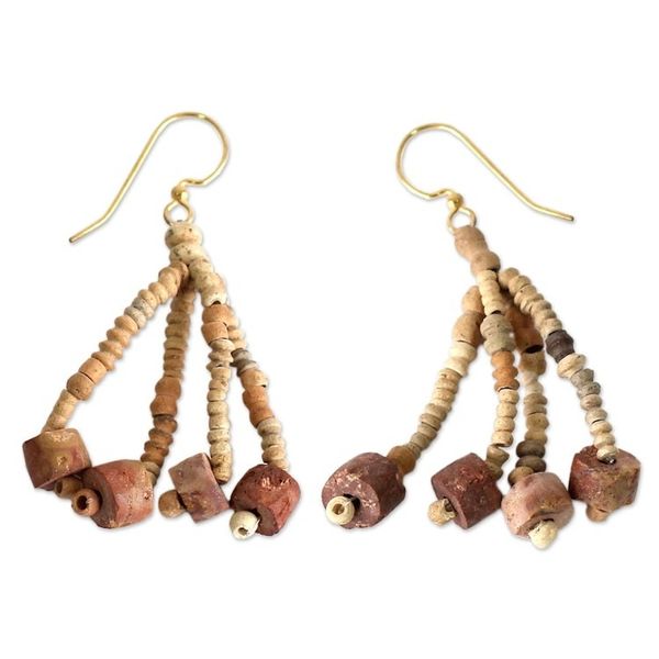 Alternate image for Artisan Crafted Beaded Earrings from Africa Empress