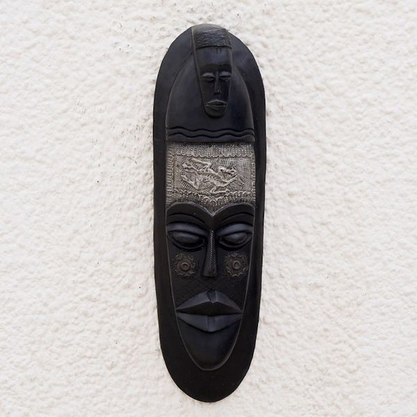 Alternate image for Hand Carved Wood Mask Festive Wisdom