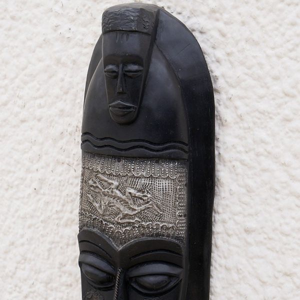 Alternate image for Hand Carved Wood Mask Festive Wisdom
