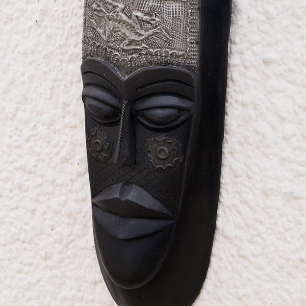 Alternate image for Hand Carved Wood Mask Festive Wisdom