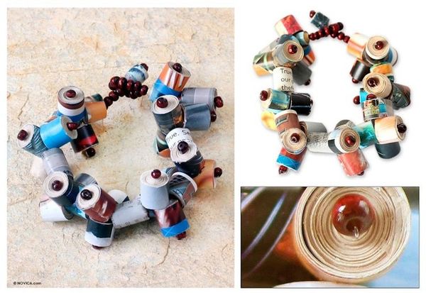 Alternate image for Recycled Paper Beaded Bracelet Exclusive Invitation