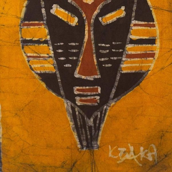 Alternate image for Handcrafted Cotton Batik Wall Hanging from Ghana Battle Cry