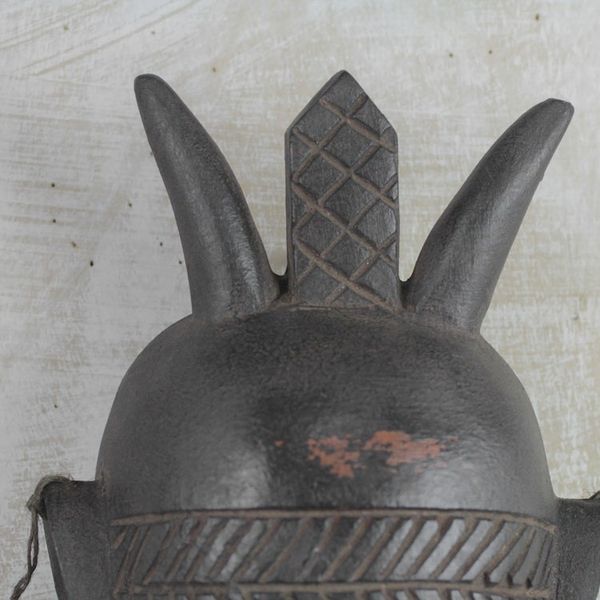 Alternate image for Artisan Crafted African Wood Mask Mighty Warrior