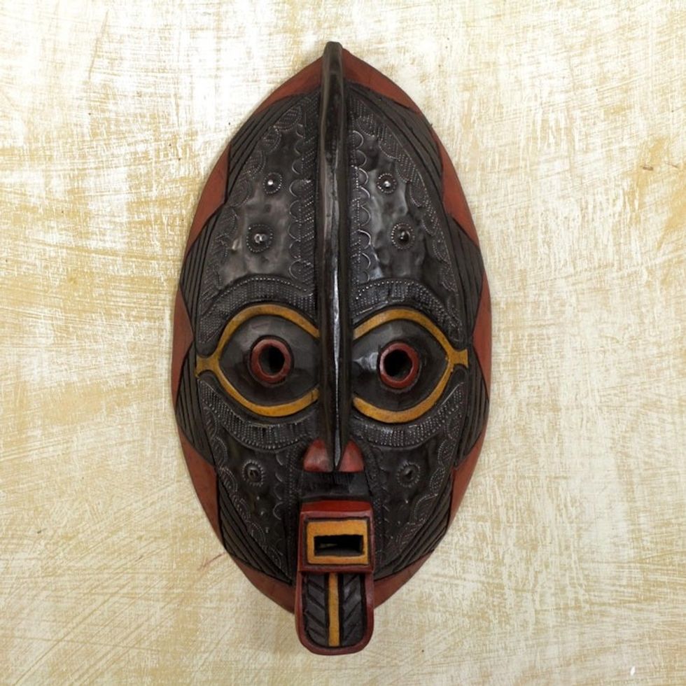 Unique Malian Wood Mask 'Spirit Talk'
