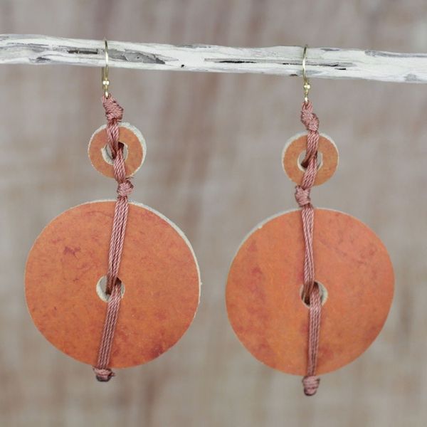 Alternate image for Dried Calabash Dangle Earrings Tropical Fun