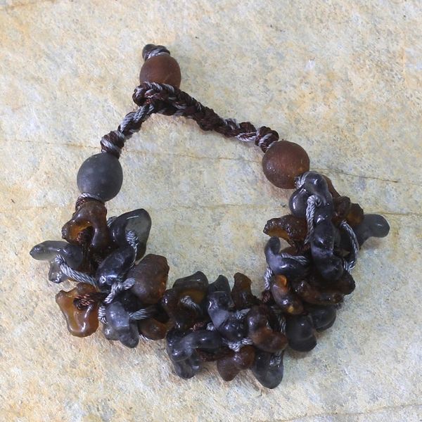 Alternate image for Recycled bead bracelet Midnight Fog